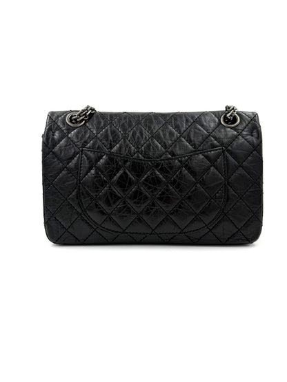 CHANEL 2.55 Double Flap small Kalbsleder schwarz SHW