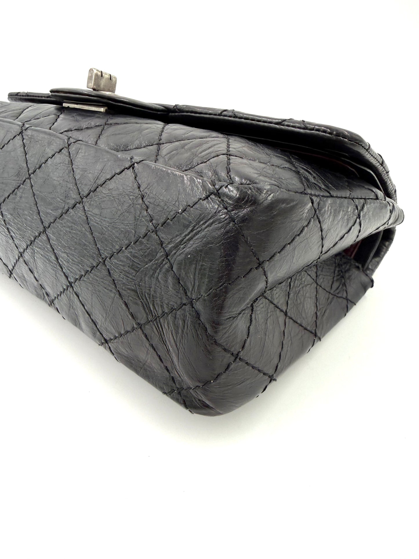 CHANEL 2.55 Double Flap small Kalbsleder schwarz SHW