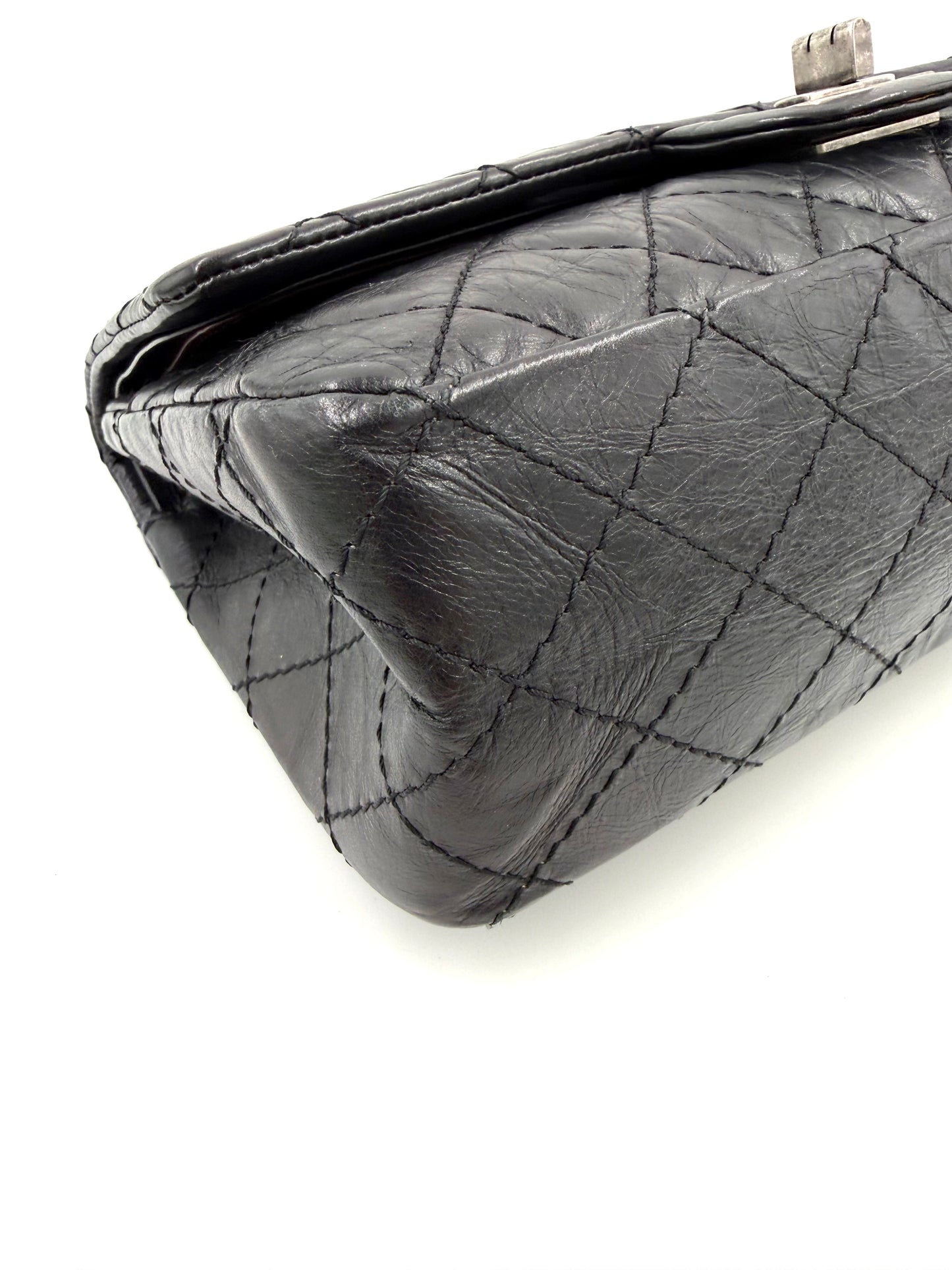 CHANEL 2.55 Double Flap small Kalbsleder schwarz SHW