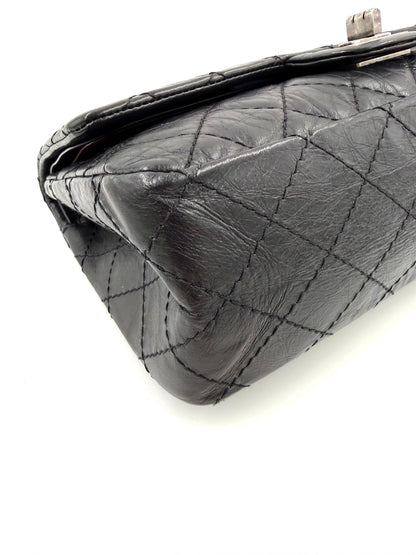 CHANEL 2.55 Double Flap small Kalbsleder schwarz SHW