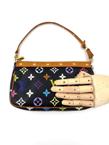 LOUIS VUITTON Pochette Accessoires Multicolor x Murakami schwarz