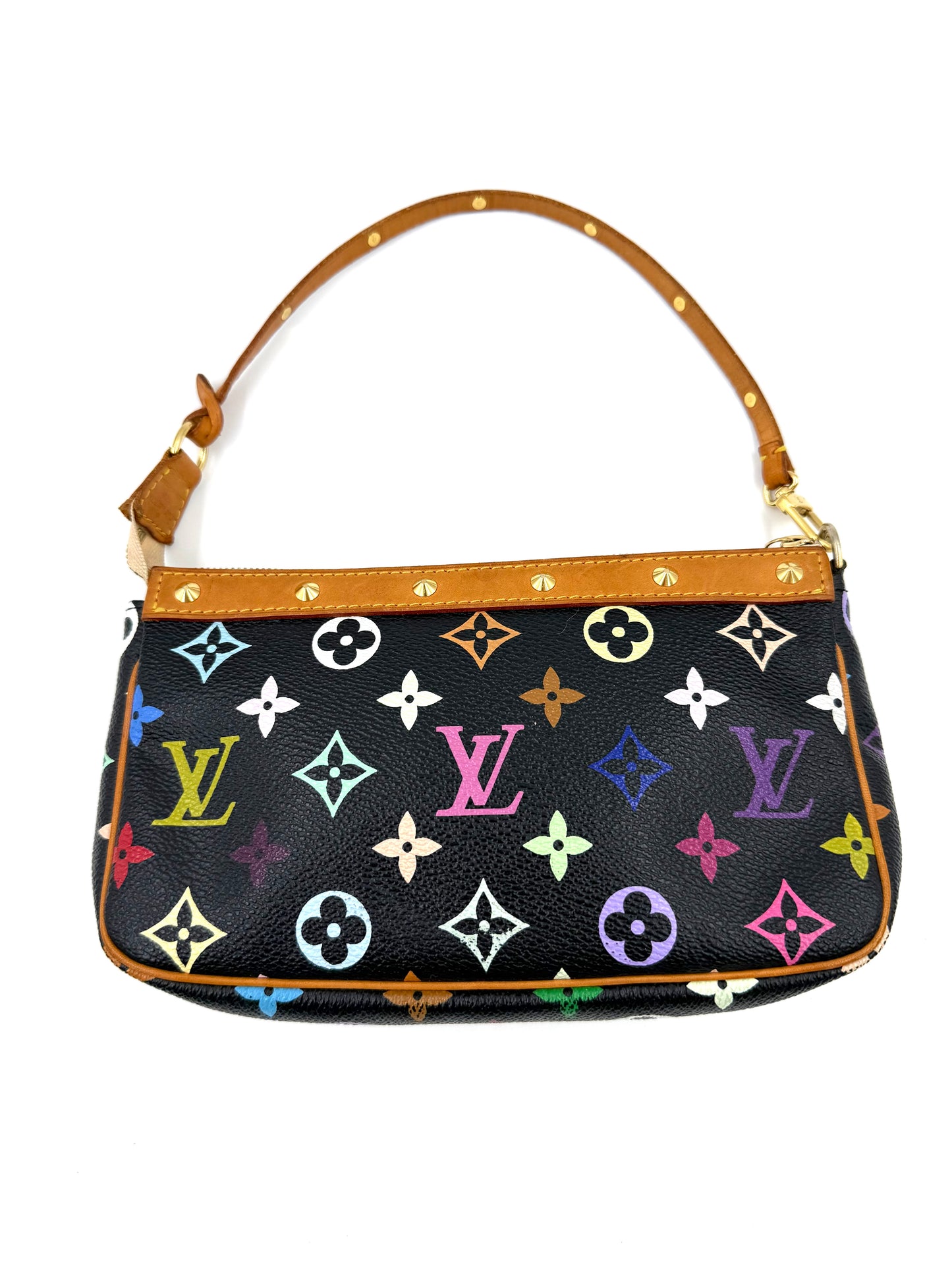 LOUIS VUITTON Pochette Accessoires Multicolor x Murakami schwarz