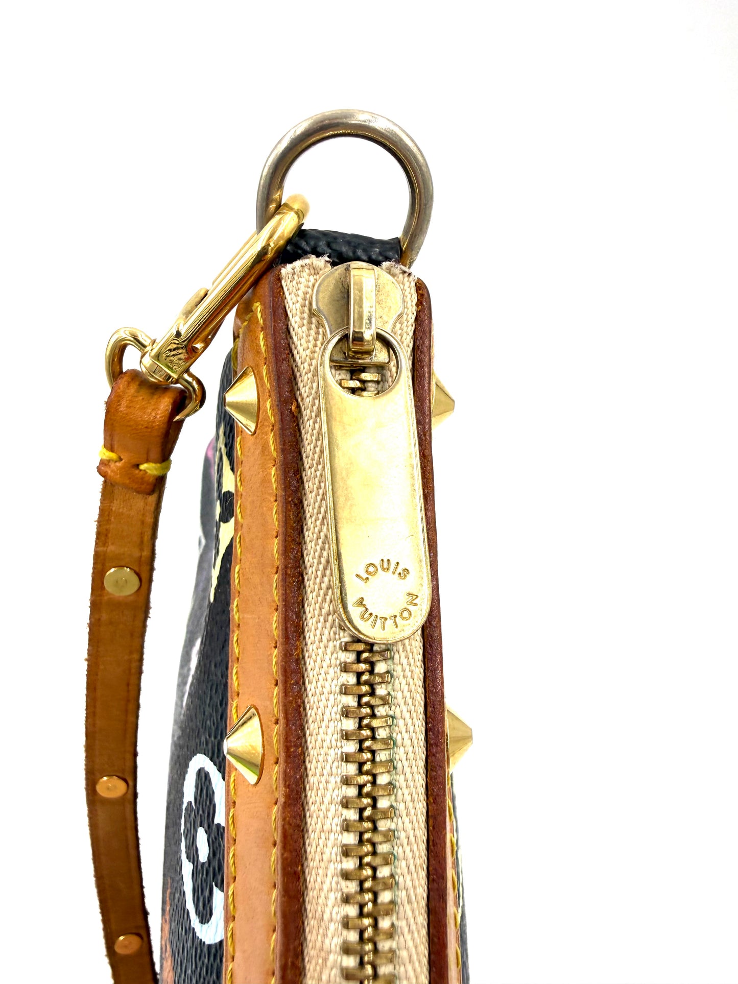 LOUIS VUITTON Pochette Accessoires Multicolor x Murakami schwarz