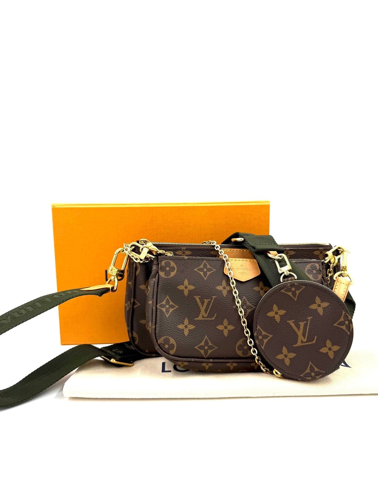 LOUIS VUITTON Multi Pochette Monogram Canvas Khaki - Clutch & Macarons - LY0241 & Chip - Clutch & Macarons - 