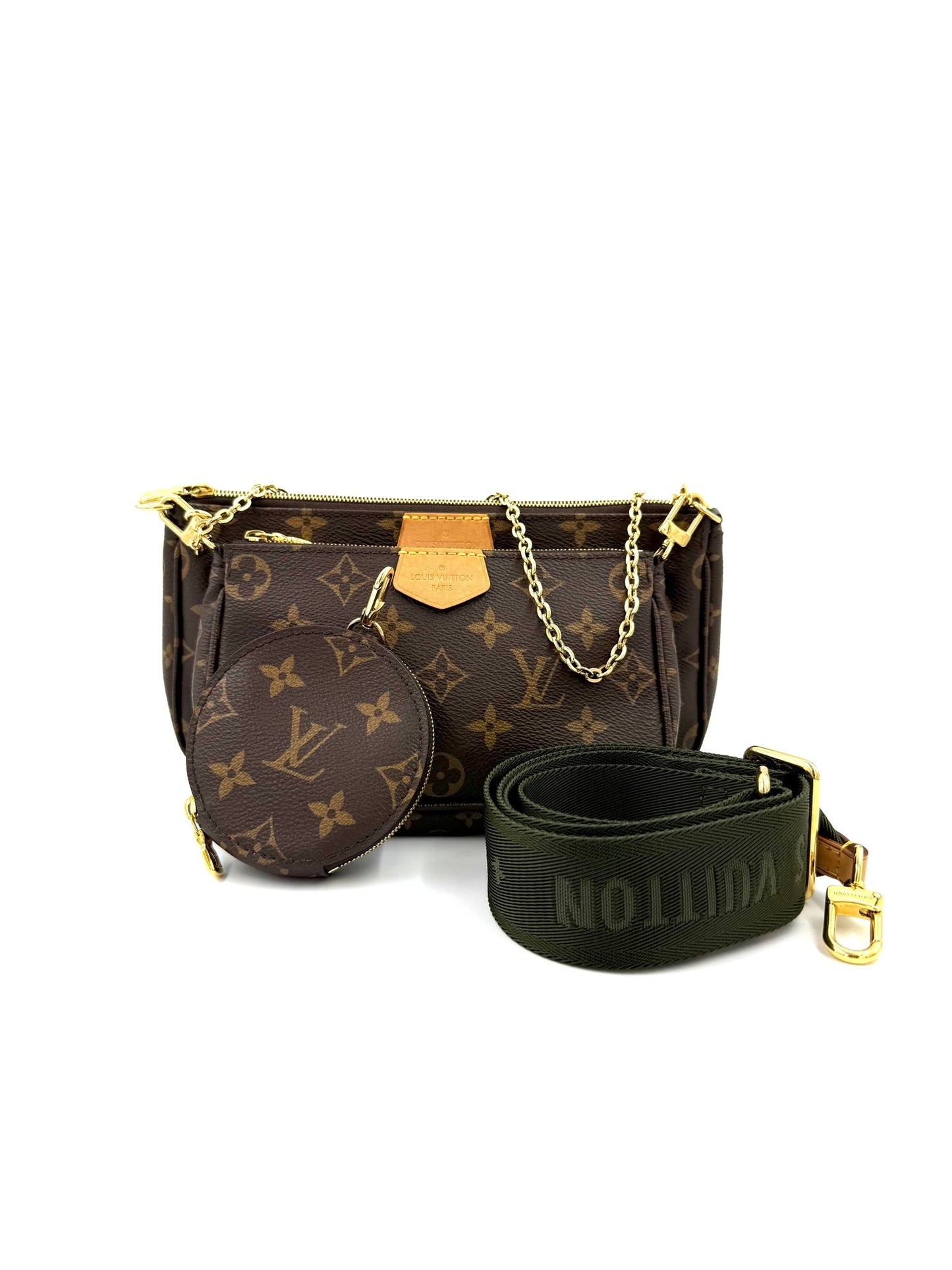 LOUIS VUITTON Multi Pochette Monogram Canvas Khaki - Clutch & Macarons - LY0241 & Chip - Clutch & Macarons - 