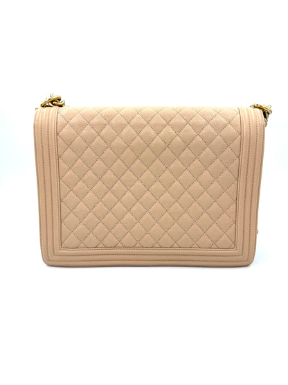 CHANEL Boy Bag large Caviar creme GHW