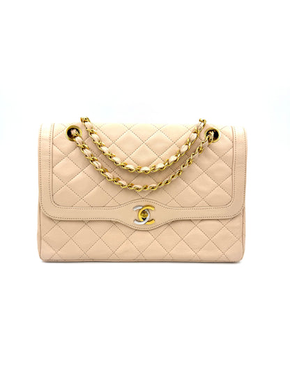 CHANEL Timeless Double Flap medium rosé Lammleder