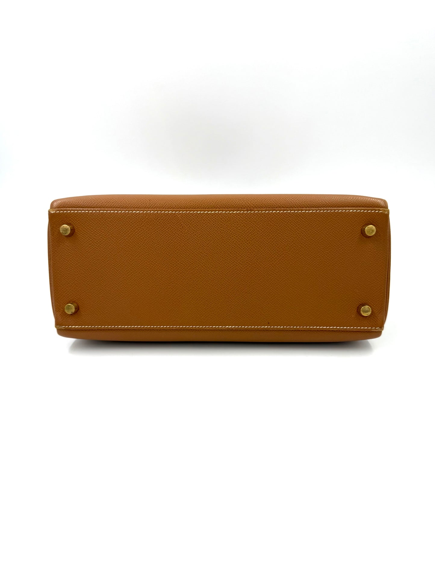 HERMÈS Kelly 28 Courchevel gold GHW