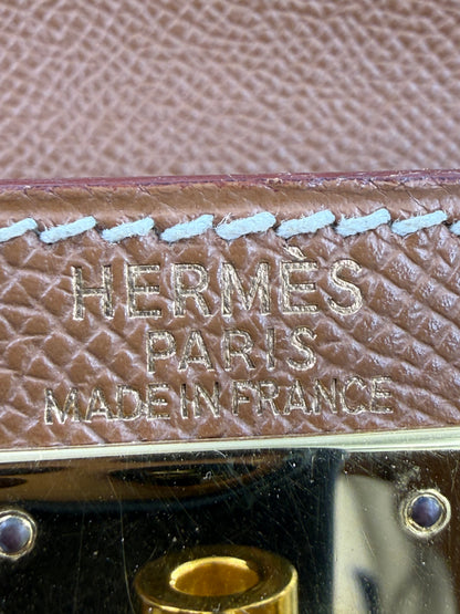 HERMÈS Kelly 28 Courchevel gold GHW