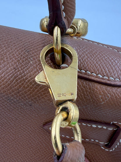 HERMÈS Kelly 28 Courchevel gold GHW