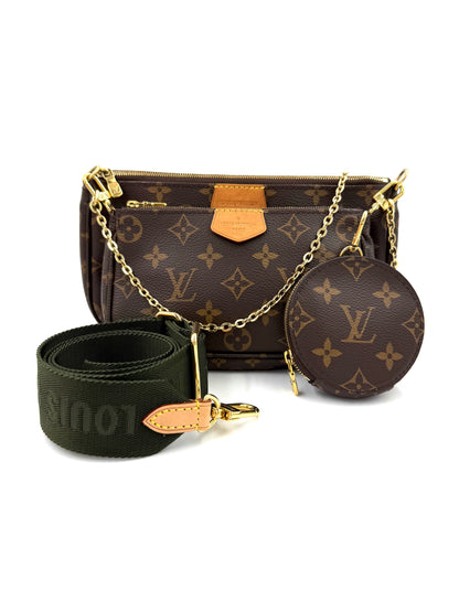 LOUIS VUITTON Multi Pochette Monogram Canvas Khaki