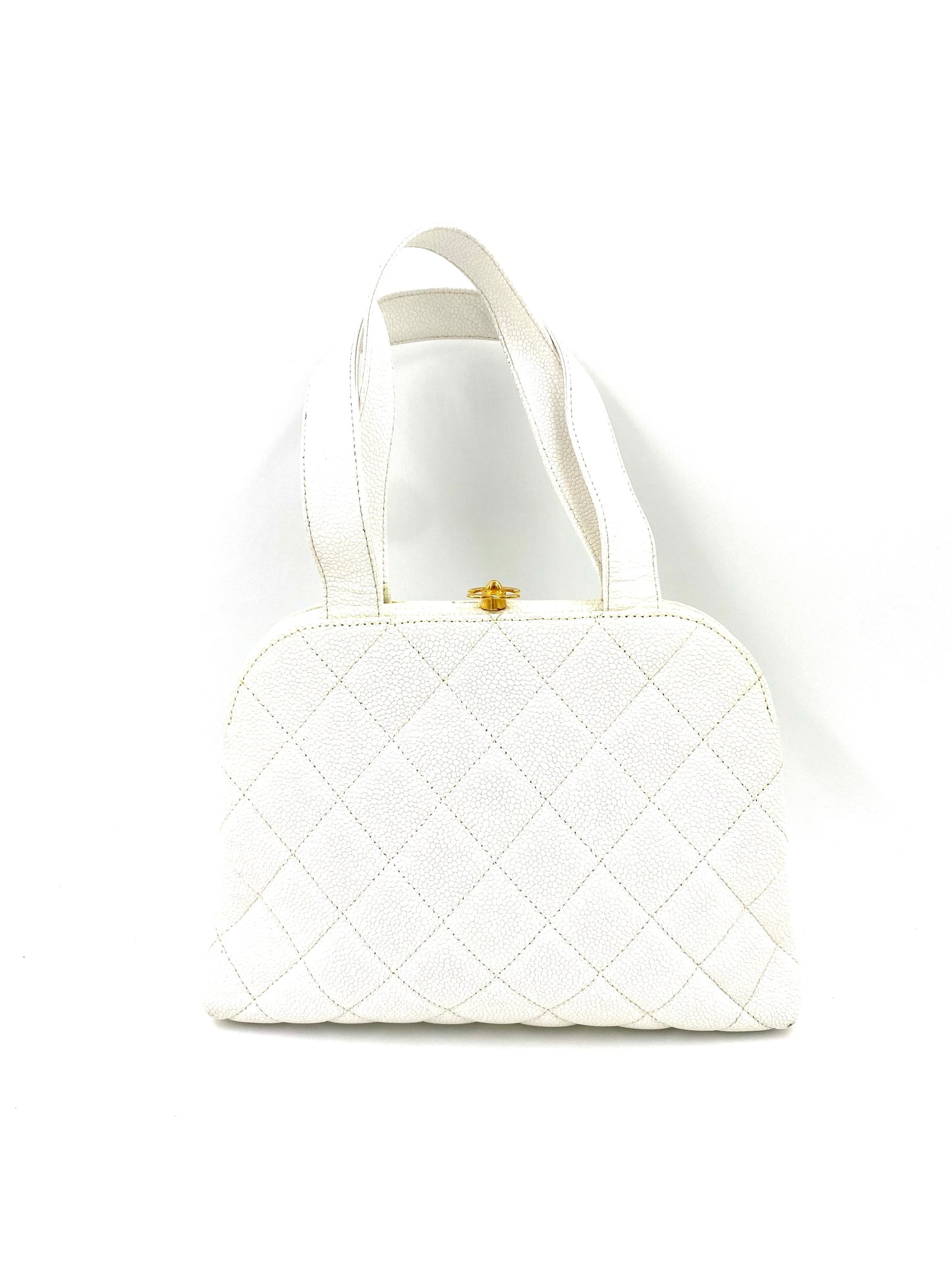 CHANEL Vintage Quilted Calfskin weiß