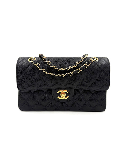 CHANEL Timeless Double Flap medium Caviar schwarz GHW