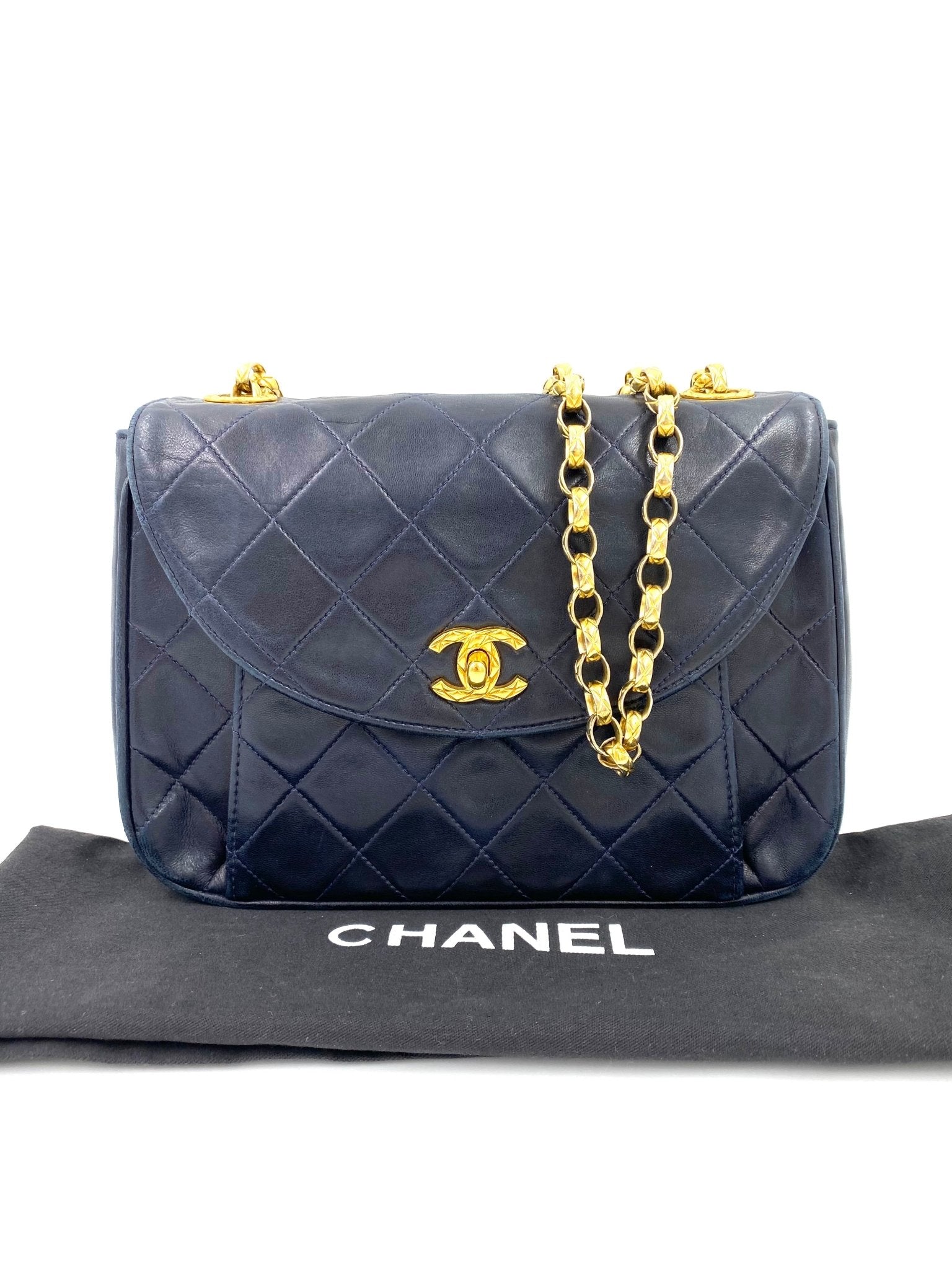 CHANEL Single Flap Bag dunkelblau - Clutch & Macarons - 2343468 - Clutch & Macarons - 