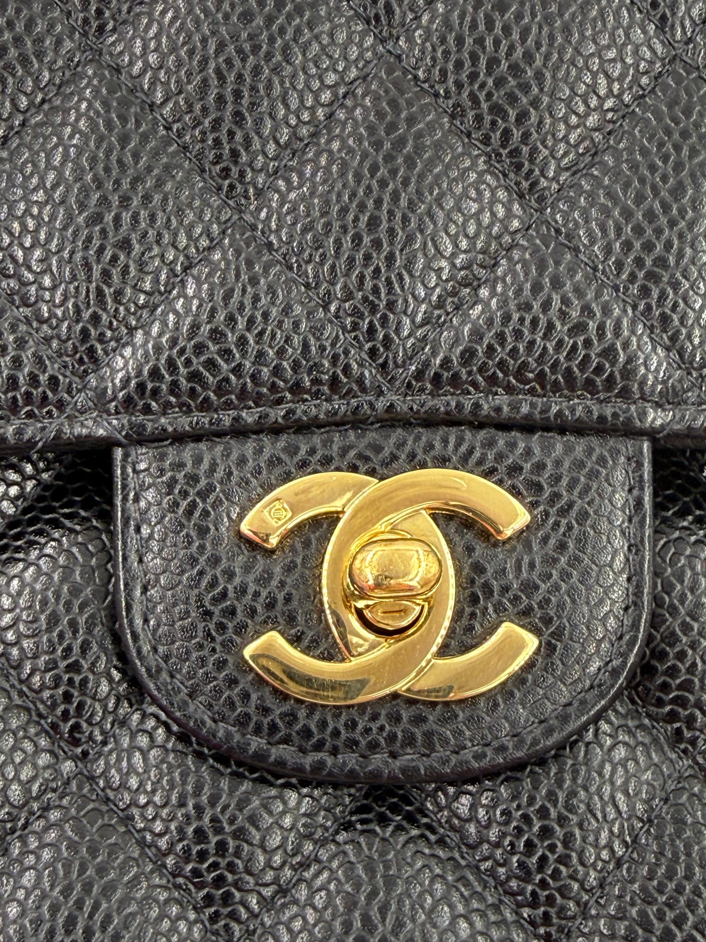 CHANEL Timeless Double Flap medium Caviar schwarz GHW