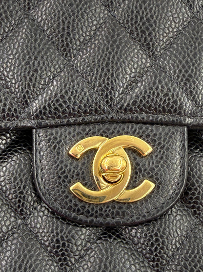 CHANEL Timeless Double Flap medium Caviar schwarz GHW