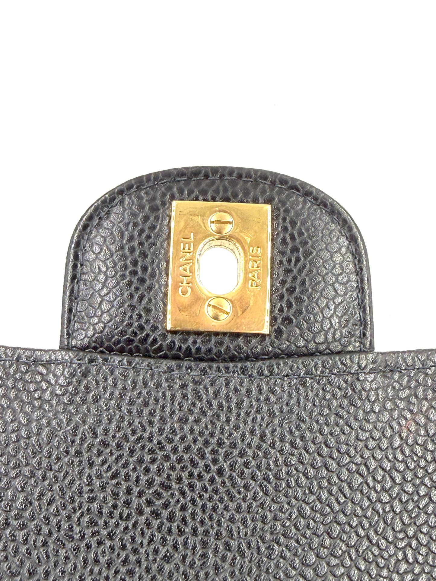 CHANEL Timeless Double Flap medium Caviar schwarz GHW