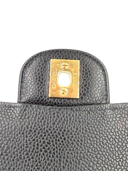 CHANEL Timeless Double Flap medium Caviar schwarz GHW