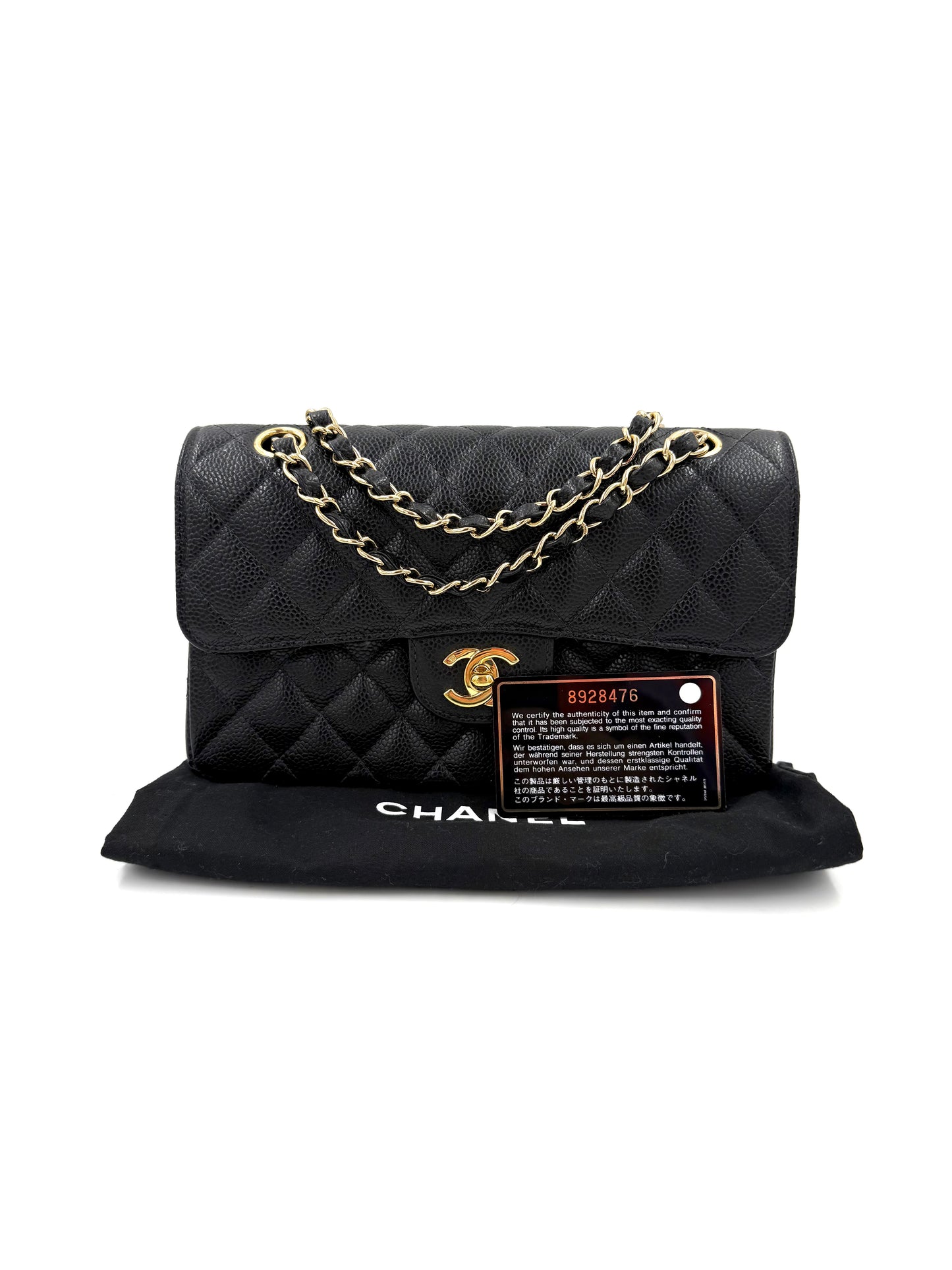CHANEL Timeless Double Flap medium Caviar schwarz GHW