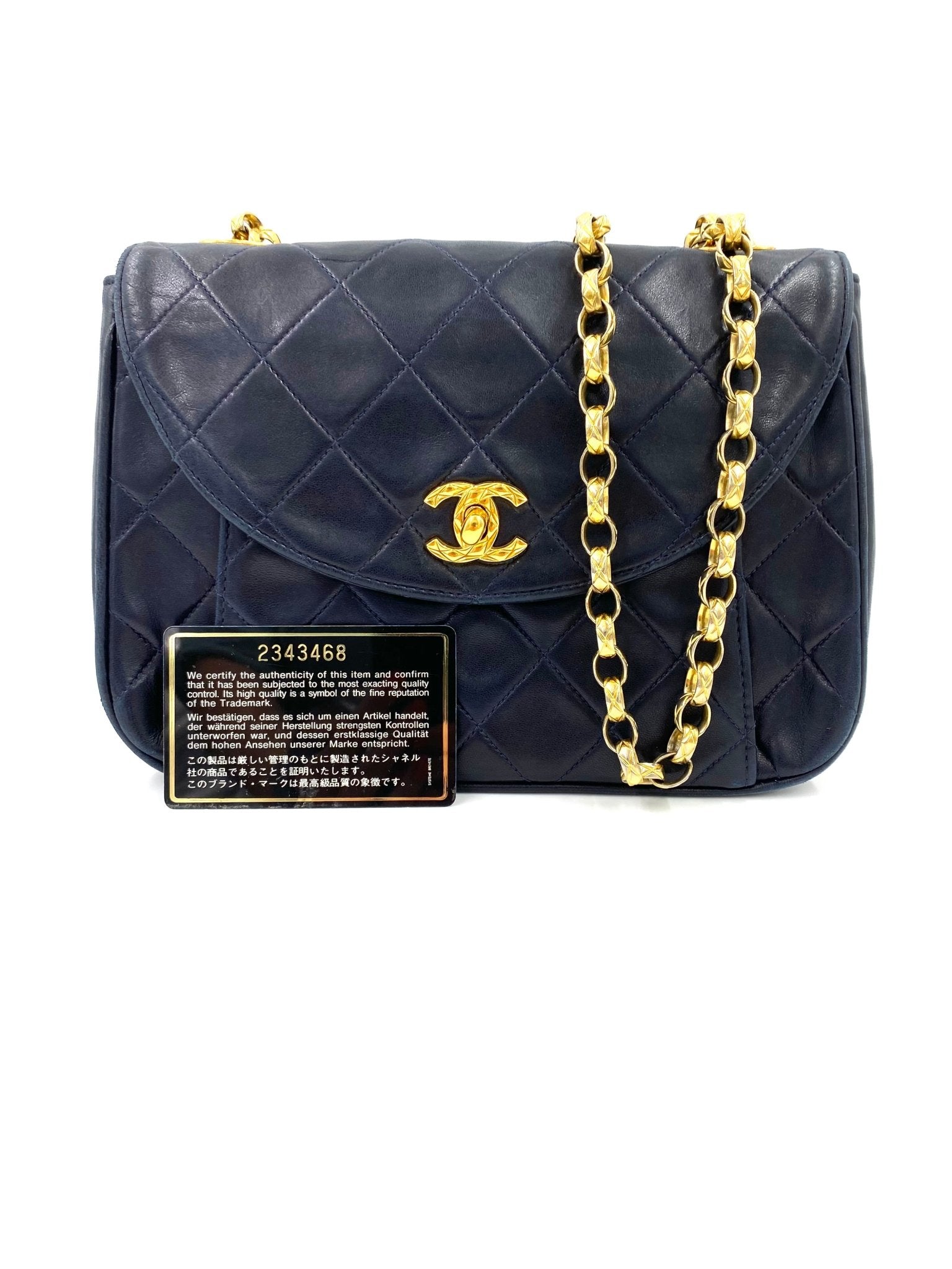 CHANEL Single Flap Bag dunkelblau - Clutch & Macarons - 2343468 - Clutch & Macarons - 