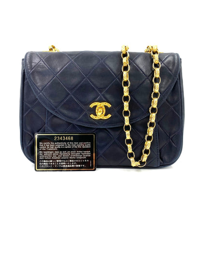 CHANEL Single Flap Bag dunkelblau - Clutch & Macarons - 2343468 - Clutch & Macarons - 