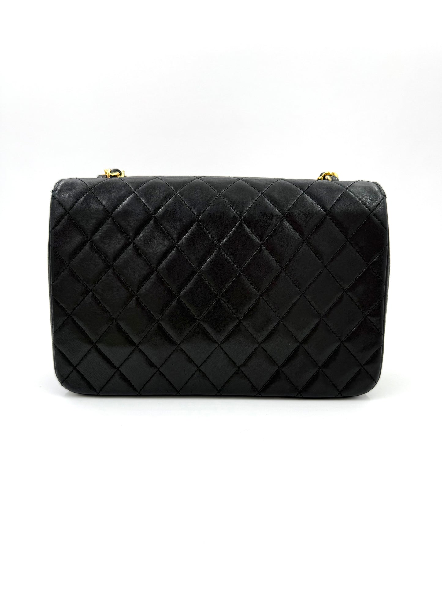 CHANEL Single Flap Half Moon schwarz GHW