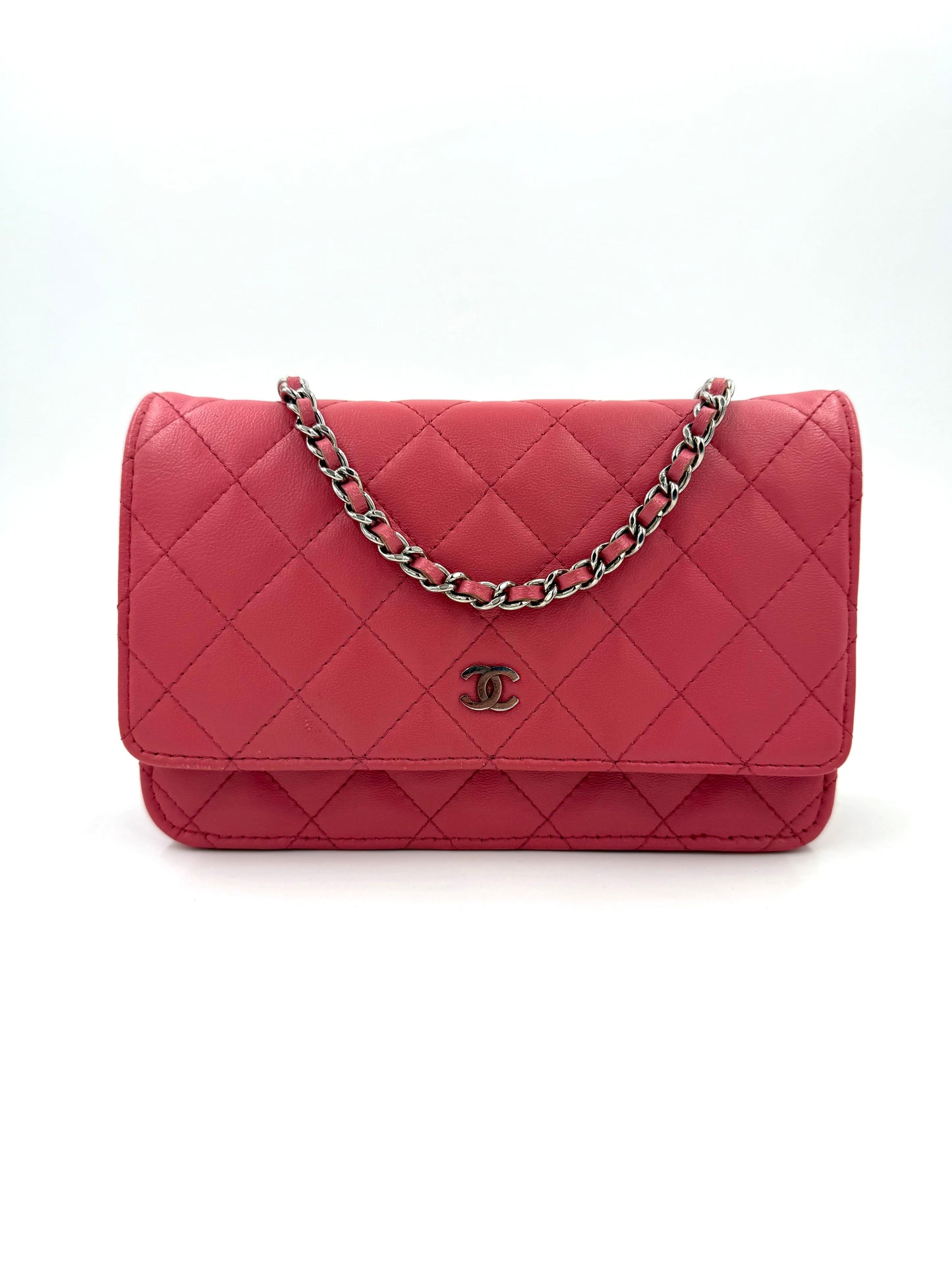CHANEL Wallet on Chain WoC Lammleder pink SHW