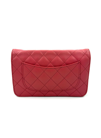 CHANEL Wallet on Chain WoC Lammleder pink SHW