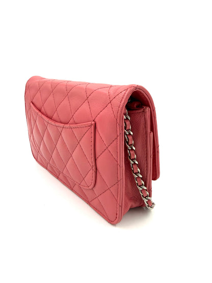 CHANEL Wallet on Chain WoC Lammleder pink SHW