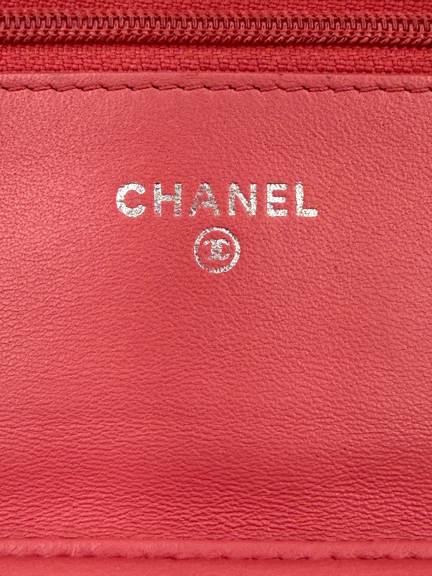 CHANEL Wallet on Chain WoC Lammleder pink SHW
