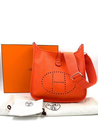 HERMÈS Evelyne 33 Poppy Clemenceleder PHW