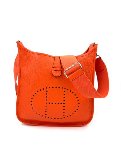 HERMÈS Evelyne 33 Poppy Clemenceleder PHW