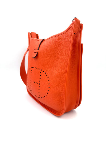 HERMÈS Evelyne 33 Poppy Clemenceleder PHW