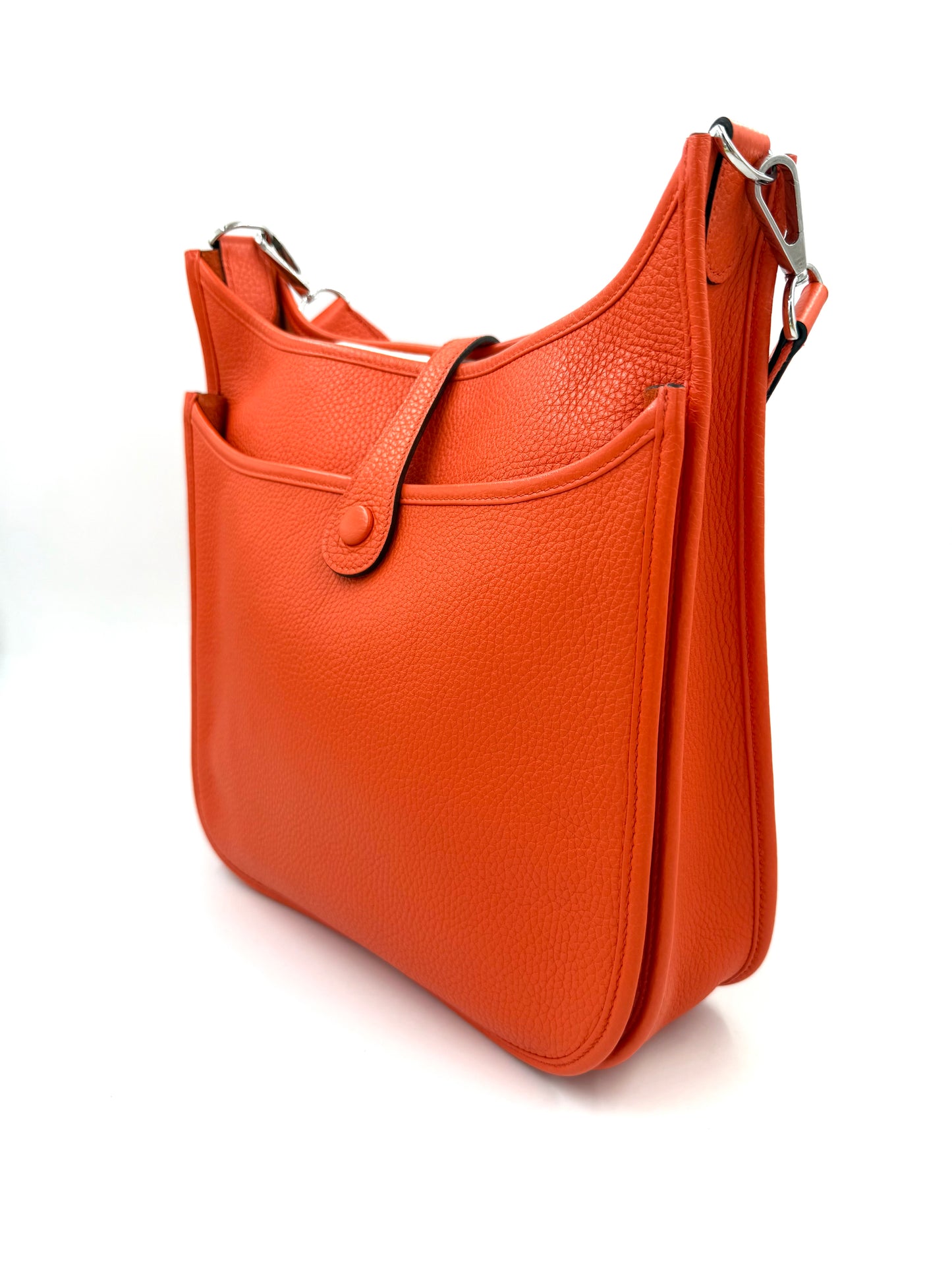 HERMÈS Evelyne 33 Poppy Clemenceleder PHW