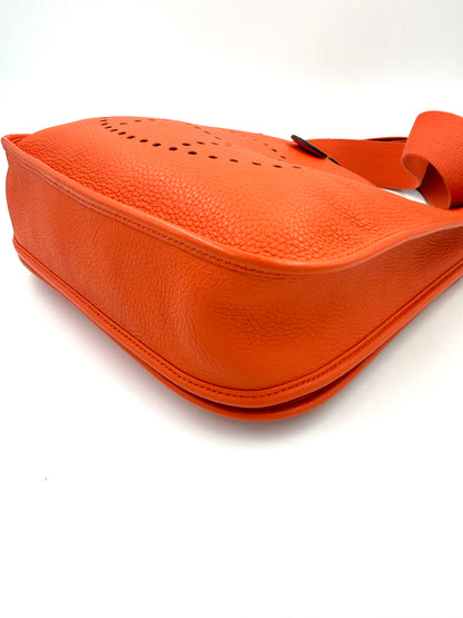 HERMÈS Evelyne 33 Poppy Clemenceleder PHW