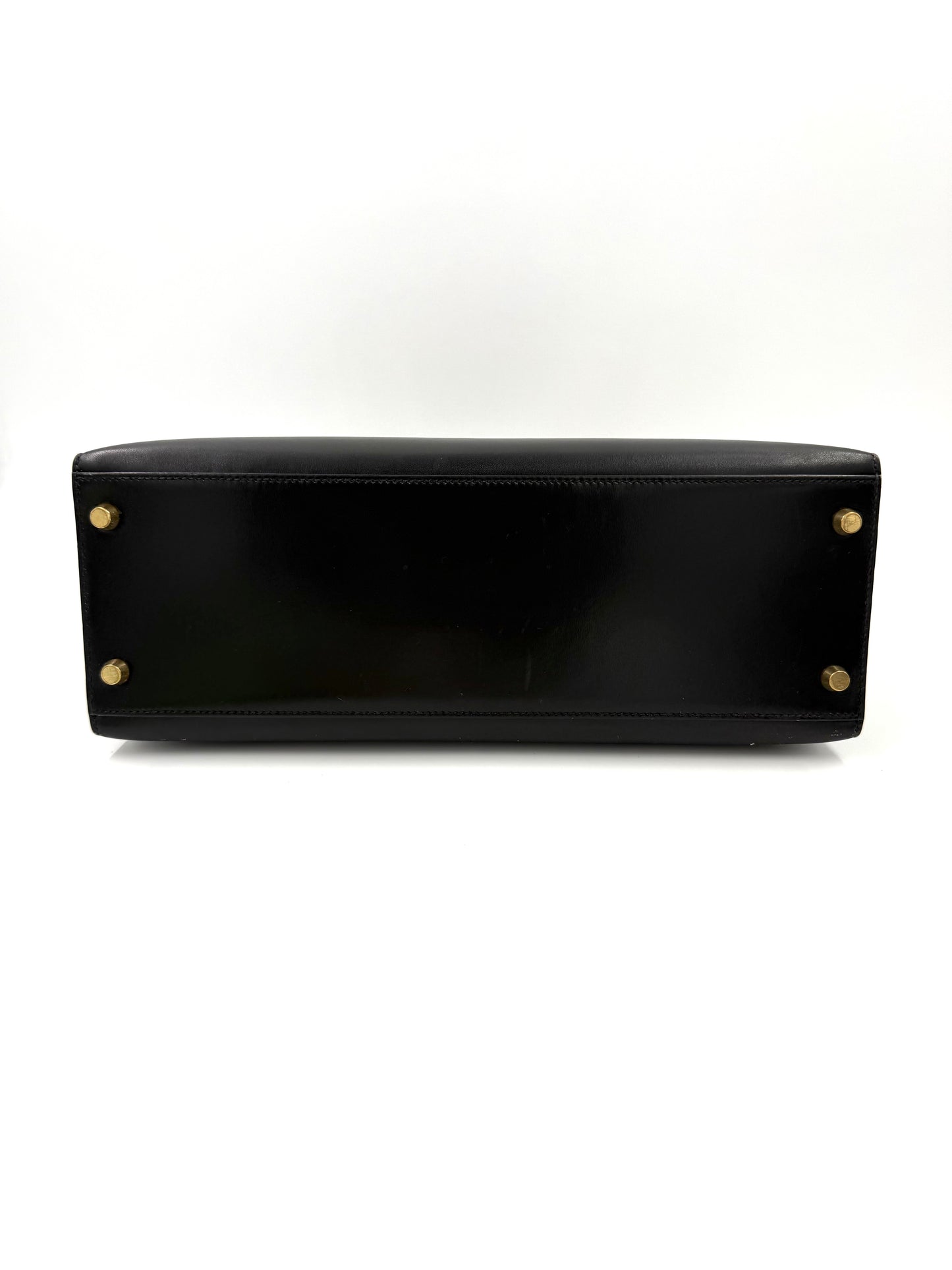 HERMÈS Kelly 32 Boxleder schwarz GHW