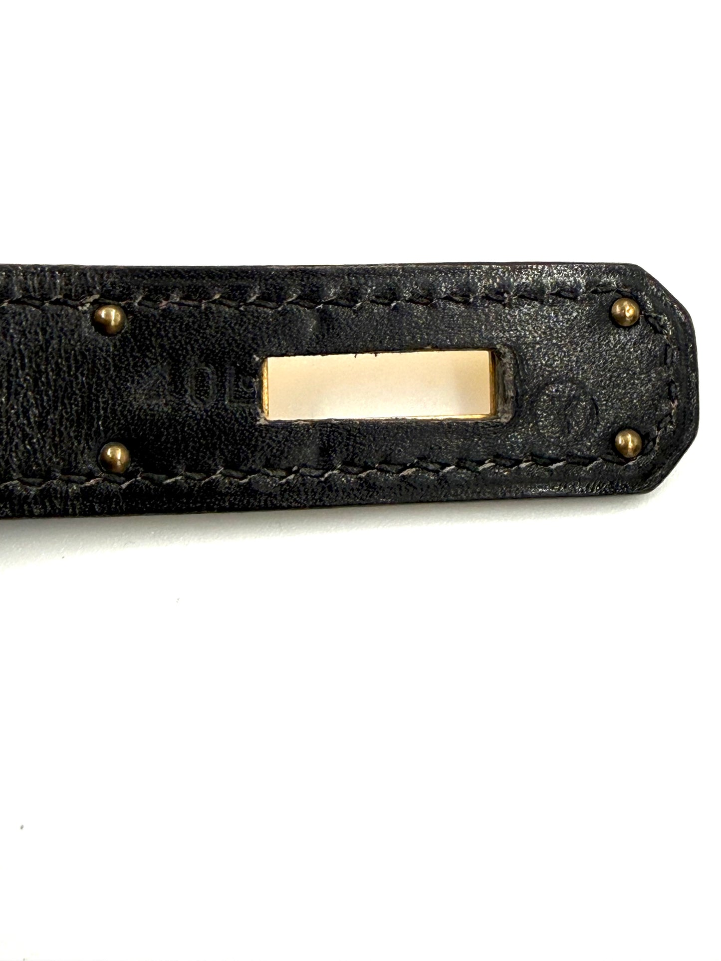 HERMÈS Kelly 32 Boxleder schwarz GHW