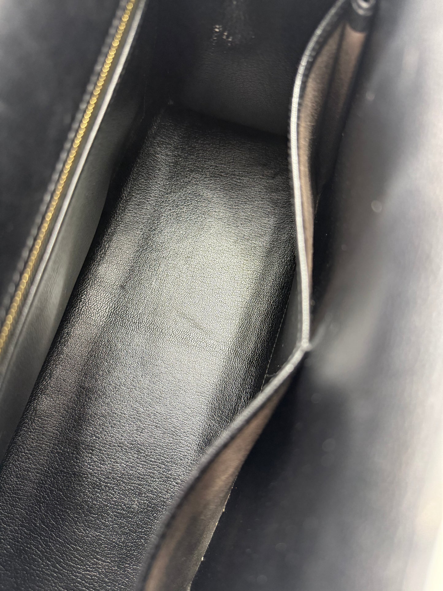 HERMÈS Kelly 32 Boxleder schwarz GHW