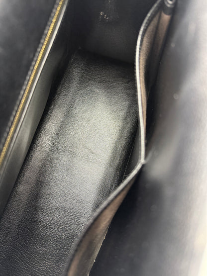 HERMÈS Kelly 32 Boxleder schwarz GHW