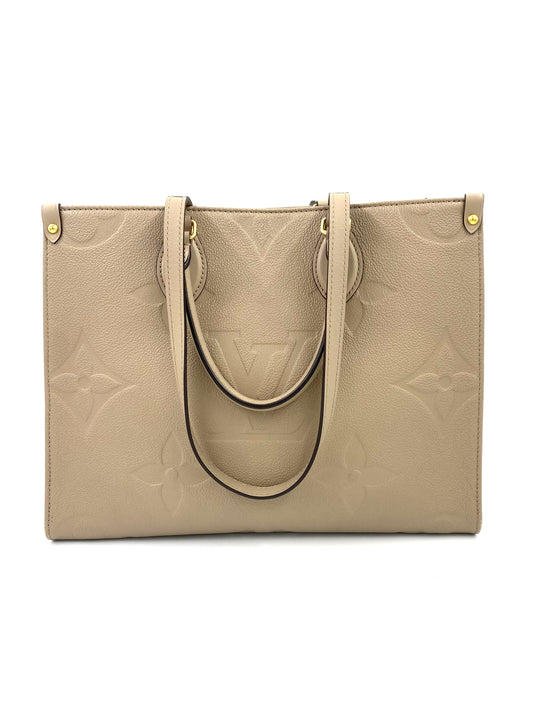 LOUIS VUITTON Onthego MM Monogram Empreinte Tourterelle