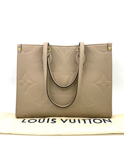 LOUIS VUITTON Onthego MM Monogram Empreinte Tourterelle