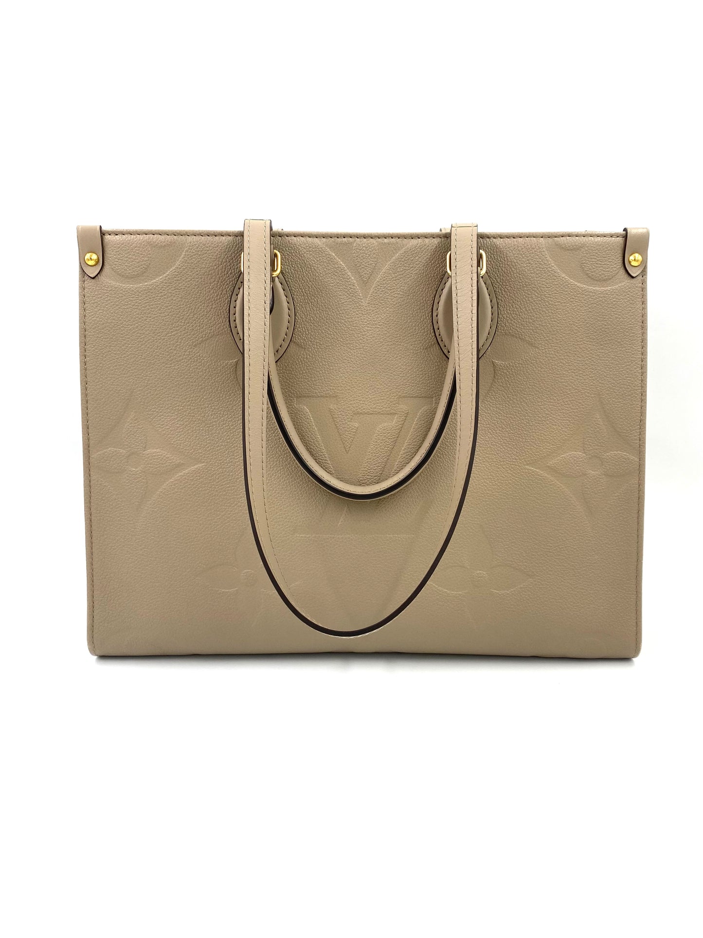 LOUIS VUITTON Onthego MM Monogram Empreinte Tourterelle