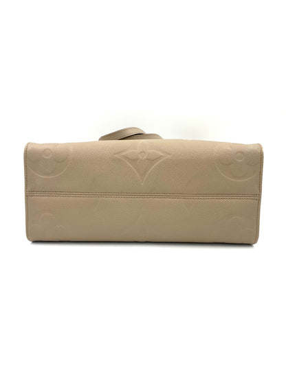 LOUIS VUITTON Onthego MM Monogram Empreinte Tourterelle