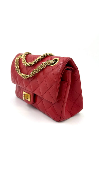CHANEL 2.55 Double Flap Caviar rouge