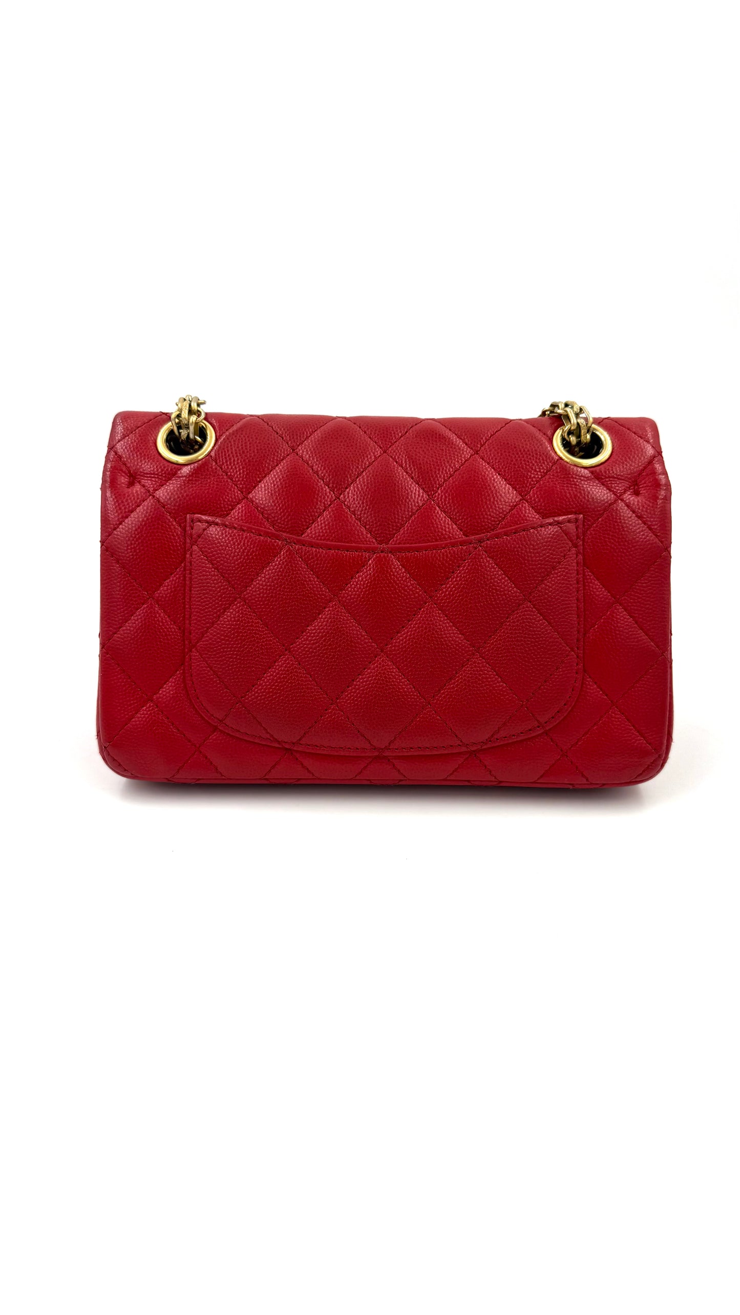 CHANEL 2.55 Double Flap Caviar rouge