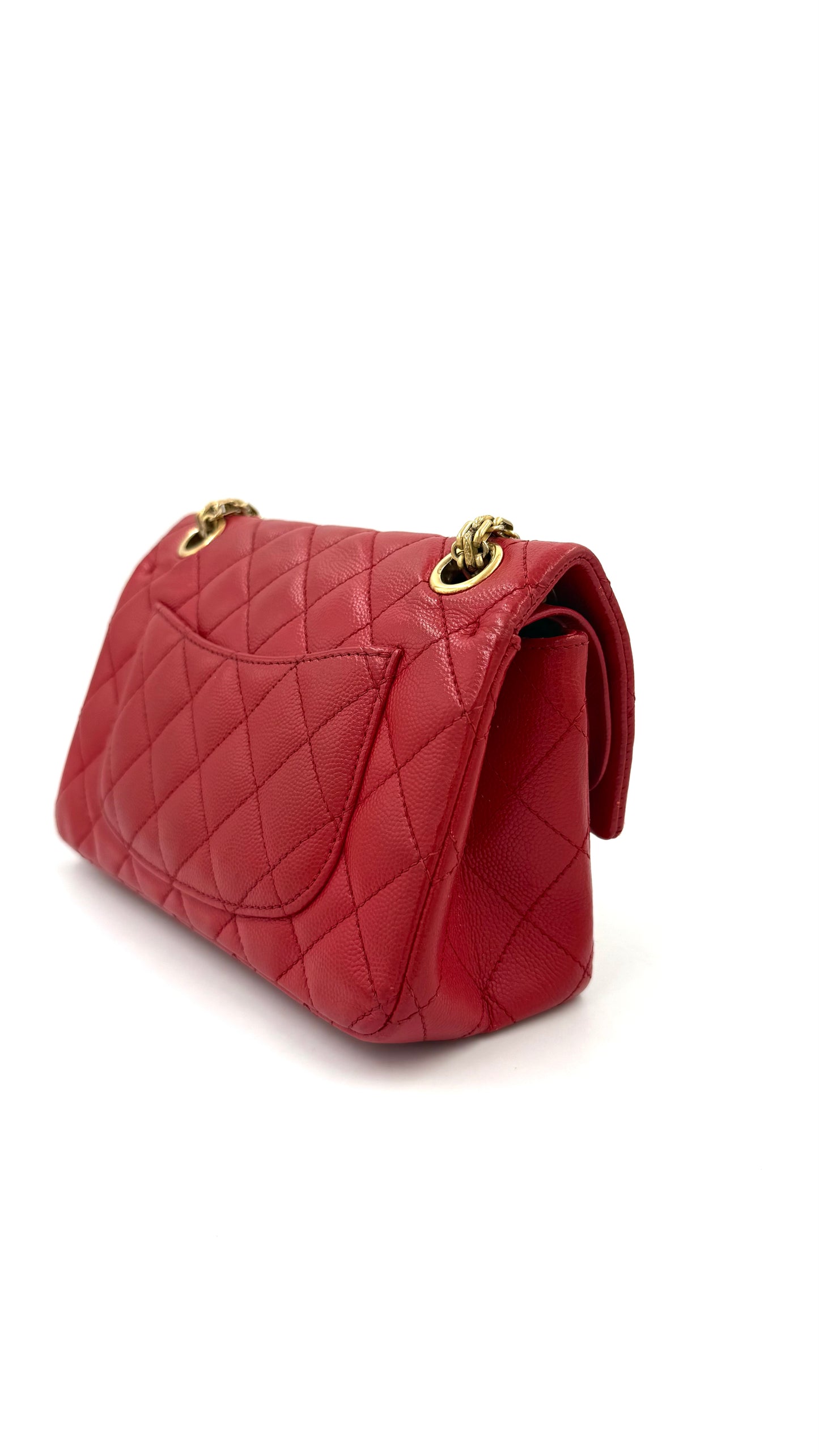 CHANEL 2.55 Double Flap Caviar rouge