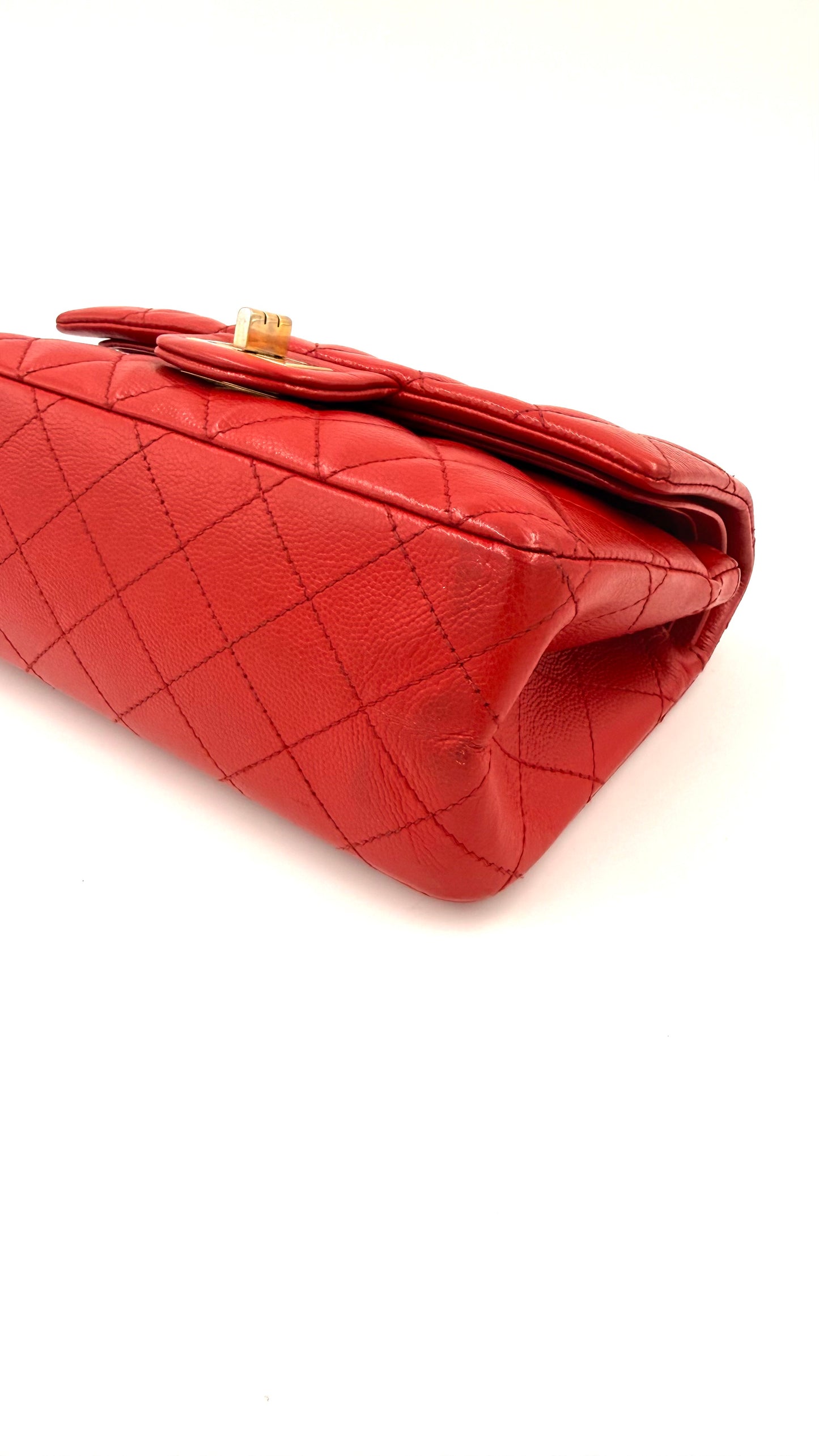 CHANEL 2.55 Double Flap Caviar rouge