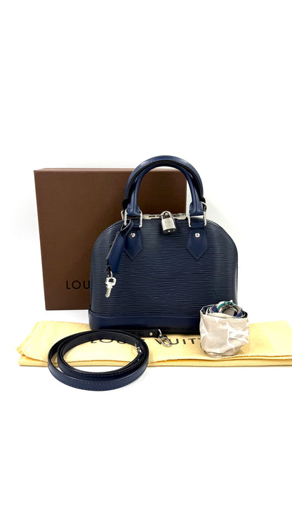 LOUIS VUITTON Alma BB Epi indigo
