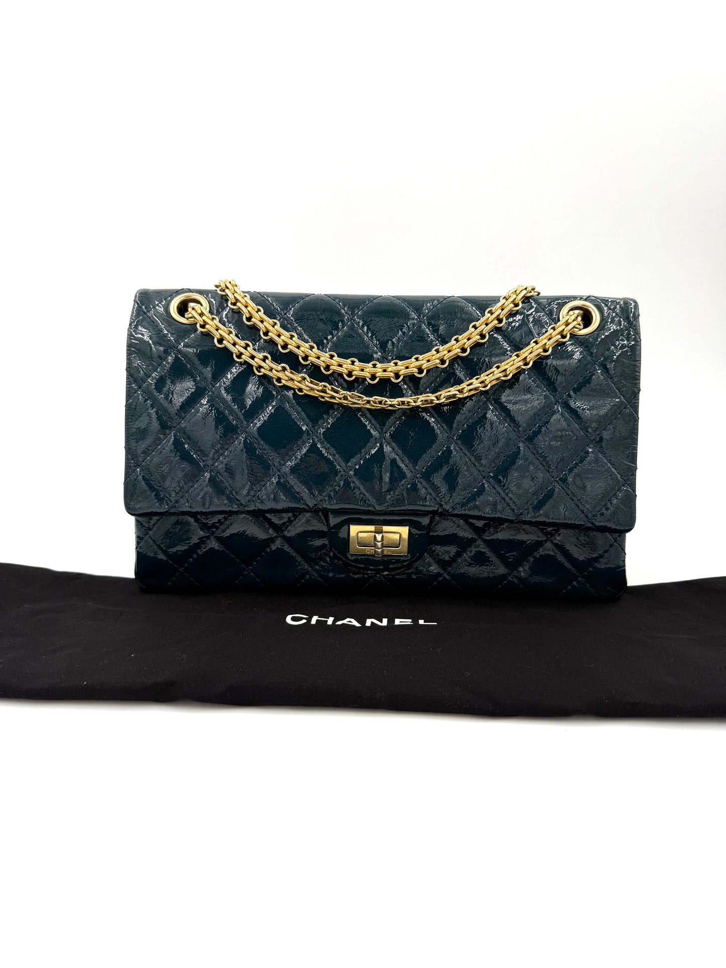 CHANEL 2.55 Reissue medium Petrol GHW