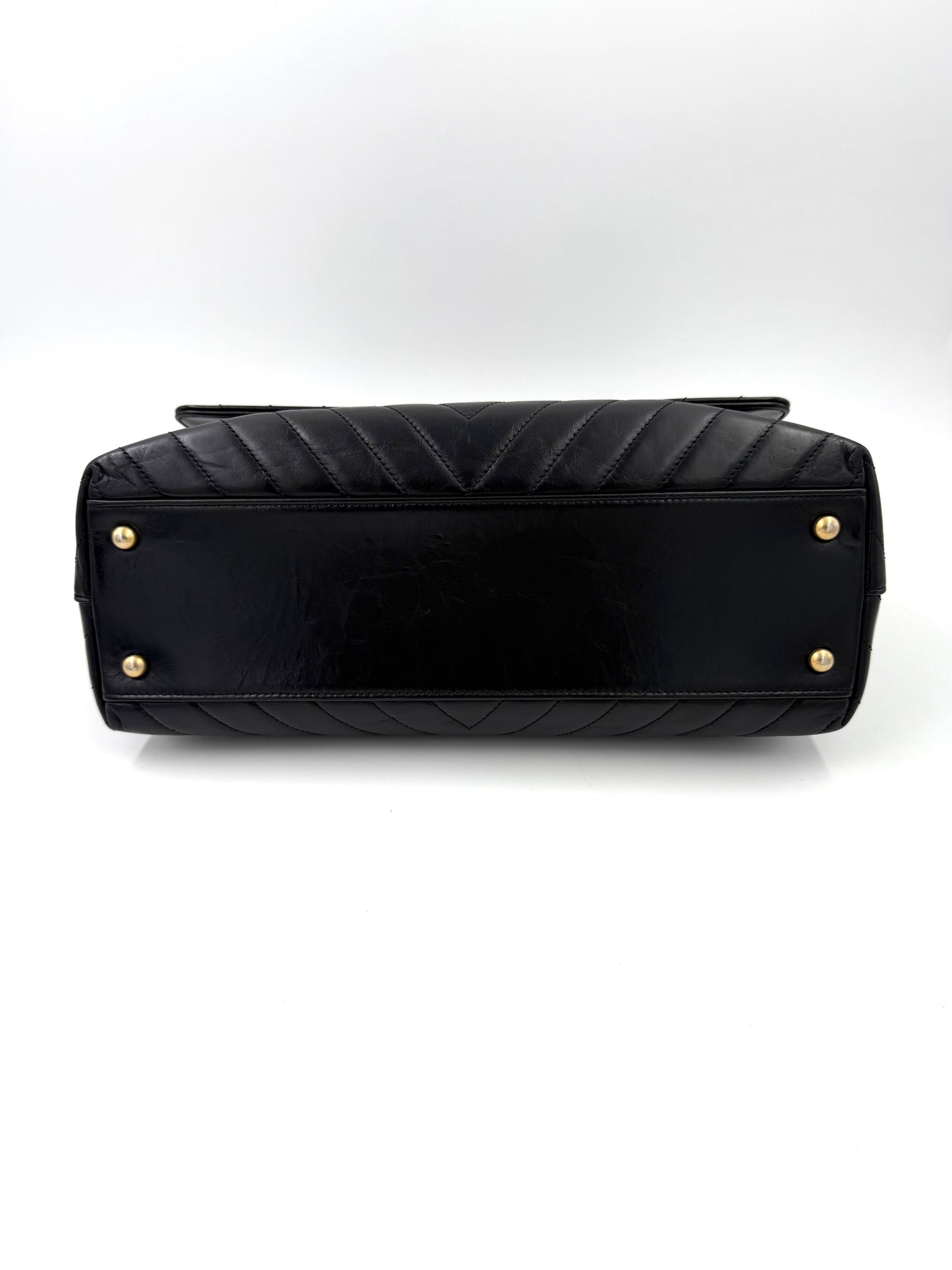 CHANEL Top Handle Jumbo schwarz Lammleder